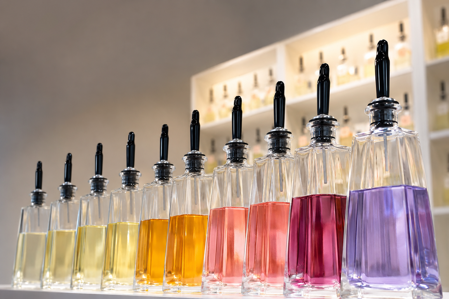 Gekleurde parfumdispensers